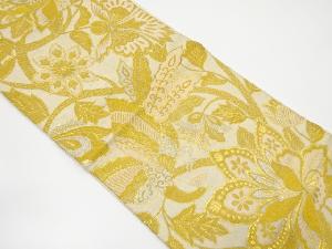 アンティーク　花更紗模様織出し袋帯（材料）